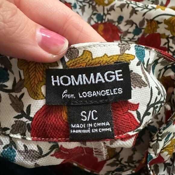 🌞 Hommage Floral A-Symmetrical High Low Maxi Wrap Skirt Size S - Picture 4 of 6